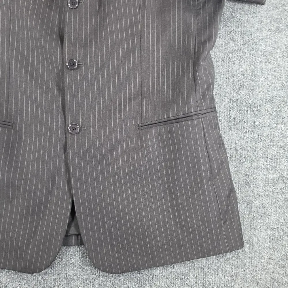 Louis Dell'Olio Men's 52 Wool Blazer Super 100's Pinstripe Made in Italy